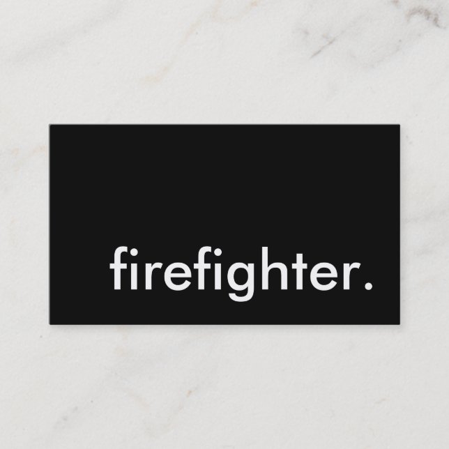 firefighter business card (Front)