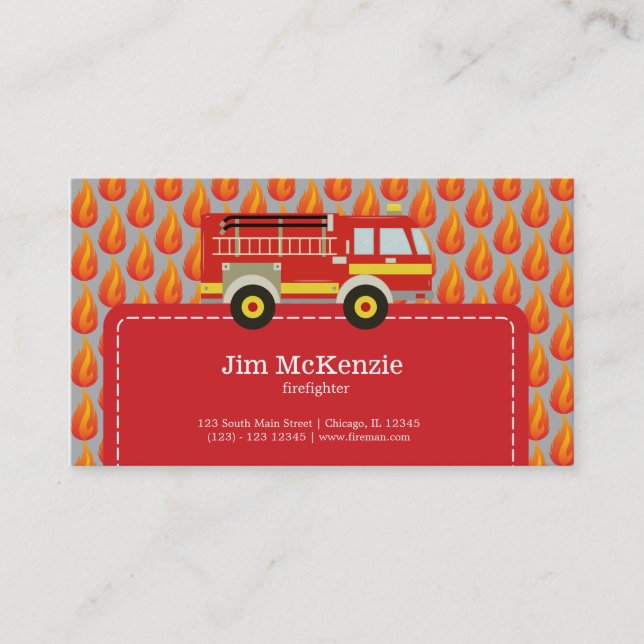 Firefighter Business Card (Front)