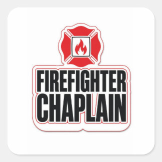 firefighter chaplain square sticker