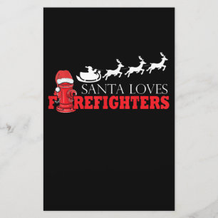 Firefighter Christmas Gifts Santa Claus Fireman Stationery