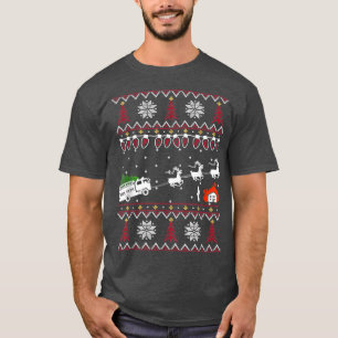 Firefighter Christmas Lights Tree Firefighting Xma T-Shirt