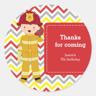 Firefighter Classic Round Sticker