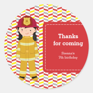 Firefighter Classic Round Sticker