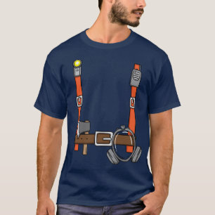 Firefighter Costume Funny Halloween Boys Fireman T-Shirt