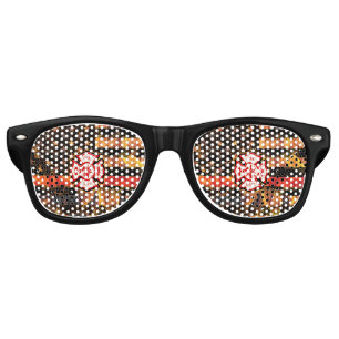 Firefighter Cross and Flames Retro Sunglasses