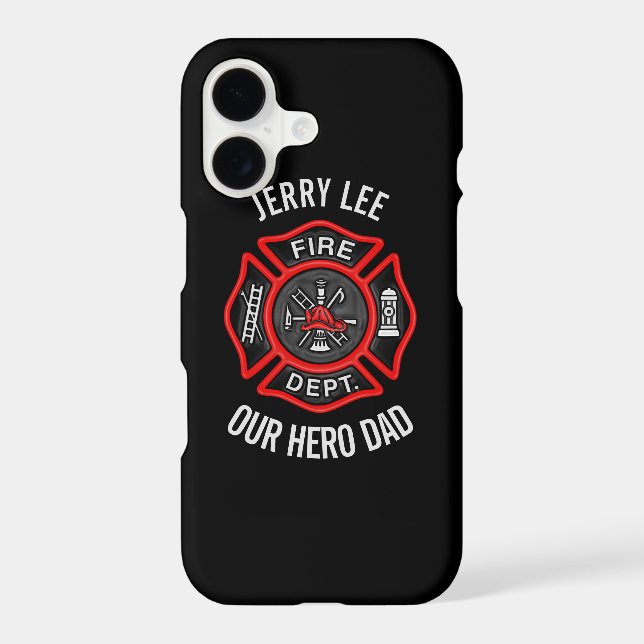 Firefighter Custom Text Name Personalised (Back)