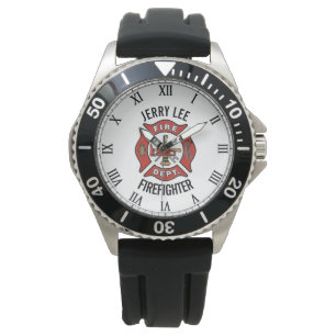 Firefighter Custom Text Name Personalised Watch
