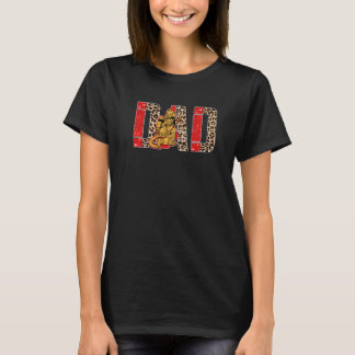 Firefighter Dad And Leopard Vintage For Dad Men Fa T-Shirt