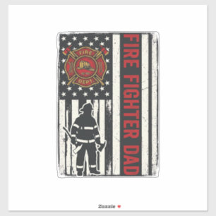 Firefighter Dad Distressed Flag Vector Design_1