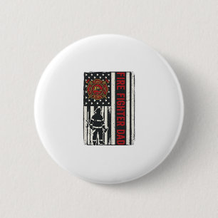 Firefighter Dad Distressed Flag Vector Design_1 6 Cm Round Badge