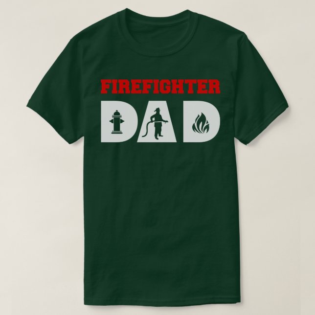 Firefighter Dad  Father Firefighting Dad Fireman L T-Shirt (Design Front)