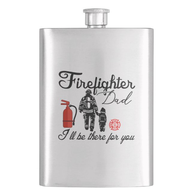 Firefighter Dad | Father's Day Gifts Hip Flask (Front)