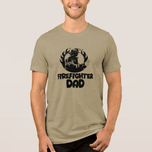 Firefighter Dad, Father's Day Tri-Blend Shirt