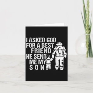 Firefighter Dad Son Quote New Daddy Fireman Dad Fa Card