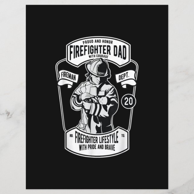 Firefighter Dad With Courage Lifestyle With Pride (Front)