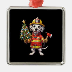 Firefighter Dalmatian Christmas Tree Ornament