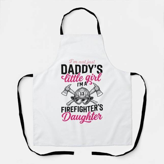 Firefighter Daughter Quote Vector Shirt Design_1 Apron (Front)