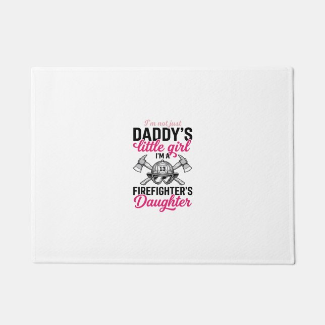 Firefighter Daughter Quote Vector Shirt Design_1 Doormat (Front)