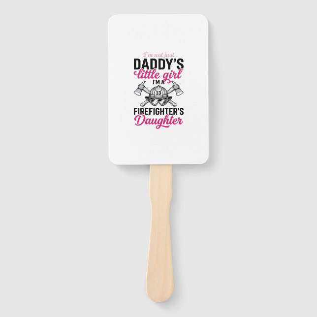 Firefighter Daughter Quote Vector Shirt Design_1 Hand Fan (Front)