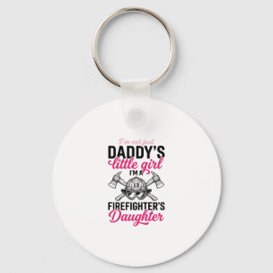 Firefighter Daughter Quote Vector Shirt Design_1 Key Ring