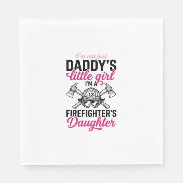 Firefighter Daughter Quote Vector Shirt Design_1 Napkin (Front)