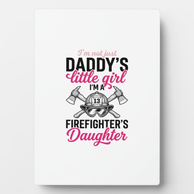 Firefighter Daughter Quote Vector Shirt Design_1 Plaque (Front)