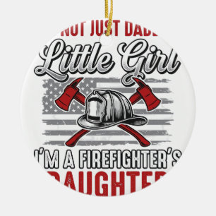Firefighter Daughter Vintage Ceramic Tree Decoration