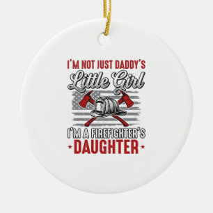 Firefighter Daughter Vintage Ceramic Tree Decoration