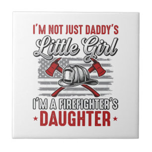 Firefighter Daughter Vintage Tile