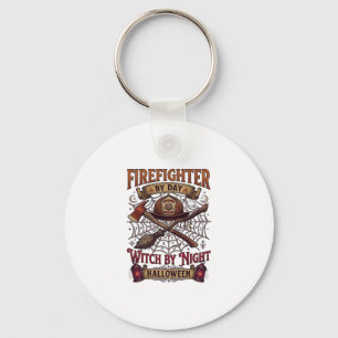 Firefighter Day Witch Night Halloween Helmet Axe B Key Ring