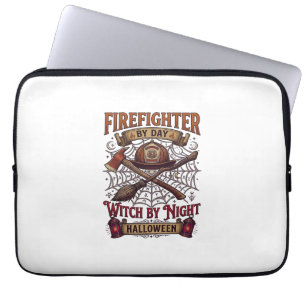 Firefighter Day Witch Night Halloween Helmet Axe B Laptop Sleeve