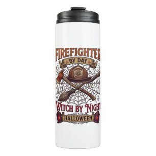 Firefighter Day Witch Night Halloween Helmet Axe B Thermal Tumbler