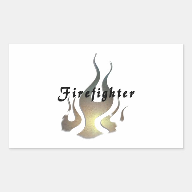 Firefighter Decal Rectangular Sticker (Front)