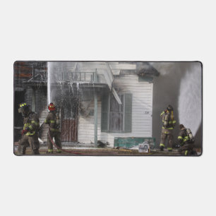 Firefighter desk mat