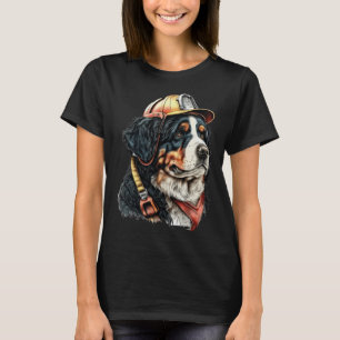 FireFighter Dog For Bernese Mountain Dad Fire Figh T-Shirt