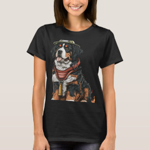FireFighter Dog For Bernese Mountain Dad Fire Figh T-Shirt