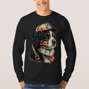 FireFighter Dog For Bernese Mountain Dad Fire Figh T-Shirt