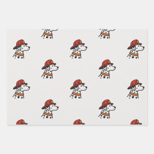 Firefighter Dog Gift Wrap