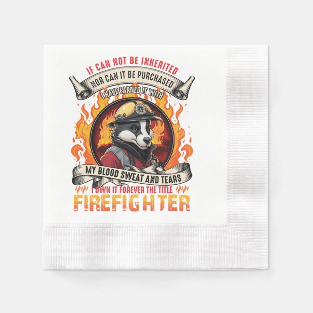 Firefighter Dog Napkin (Front)