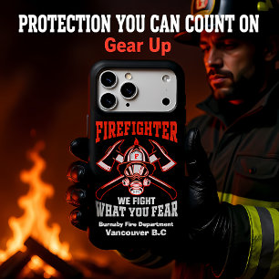 Firefighter emblem with axes and helmet