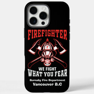 Firefighter emblem with axes and helmet iPhone 16 pro max case