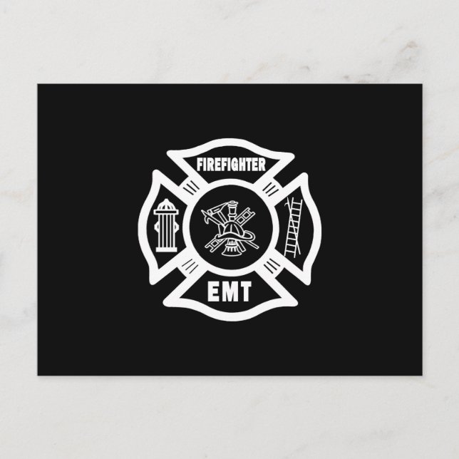 Firefighter EMT Postcard (Front)