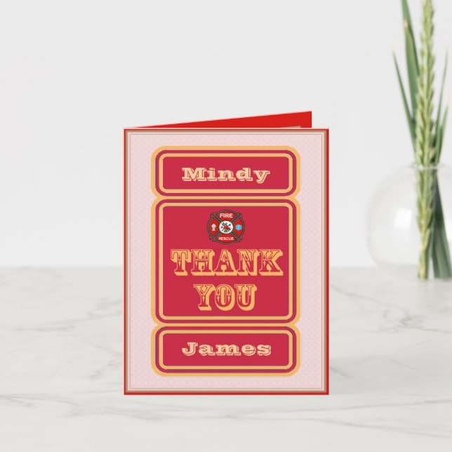 Firefighter EMT Thank You Card (Front)