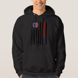 Firefighter Emt Us Flag Emt Firefighter Hoodie
