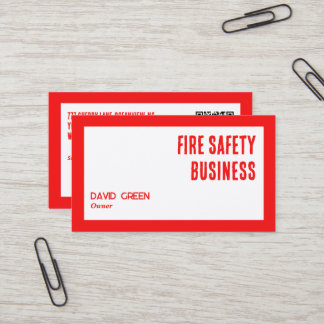 Firefighter Equipment Custom QR Business Card