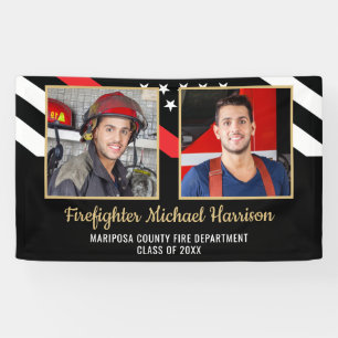 Firefighter Fire Academy Graduation 2 Photo Banner