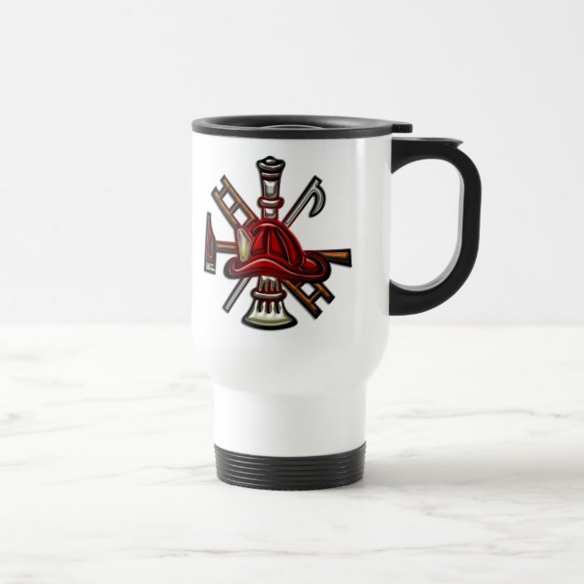 Firefighter Fire and Rescue Department Emblem Travel Mug (Right)