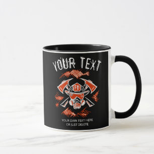 Firefighter Fire Department Cool Drawing Template Mug