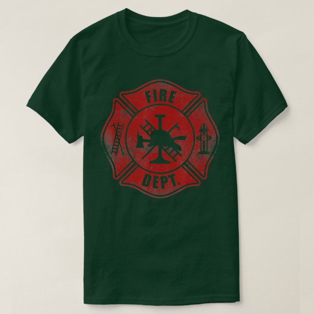 Firefighter Fire Department Fireman  T-Shirt (Design Front)