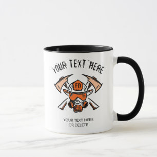 Firefighter. Fire Department. Gift Idea. Template Mug